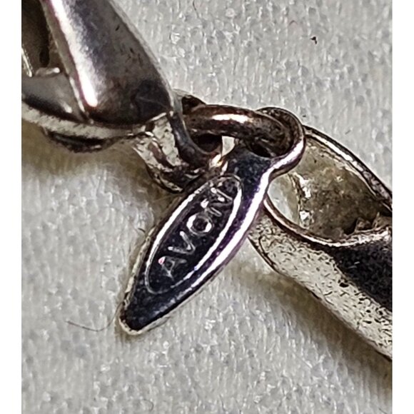 Avon Bead Fringe Choker & Unbranded Blue Cat Eye Floater Necklace, Vintage - Picture 6 of 10